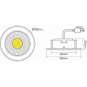 downlight A 5068 T FLAT BIO dimmable IP40