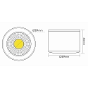 nobil� downlight A 5068 BIO swivelling LED IP40, chrome matt, powder coated dimmable