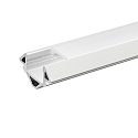 Aluminum Corner Profile 3 OP, 200cm, for LED Strips up to 1.4cm width, matt white