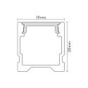 nobil� Aluminium U-Profil 4 OP, 200cm, til LED Strips op til 1.3cm bredde