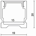 nobil� Aluminium U-Profil 4 TP, 200cm, til LED Strips op til 1.3cm bredde, hvid mat