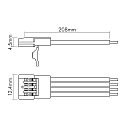 nobil� Tilbeh�r til Flexible LED SMD 5050 RGB - Tilslutningskabel, s�t med 5