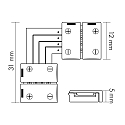 nobil� Tilbeh�r til Flexible LED SMD 5050 - Hj�rne Tilslutning, 4-polet, s�t med 5