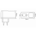 LED Plug-in str�mforsyning med 350mA konstant str�m EL-4St-350, hvid