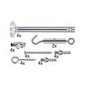 Tilbeh�r til Wiresystem 12V WIRE SYSTEM L&E Sp�ndemonteringss�t, 4 deflektorer, 165mm, chrom
