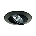 Indbygningslampe PREMIUM LINE, drejelig, GU5,3, 12V, 51mm, sort