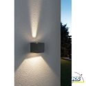 Paulmann Paulmann Wall luminaire LED Cybo square, 2x3W, 8x8cm, gray