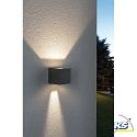 Paulmann Paulmann Wall luminaire LED Cybo square, 2x3W, 8x8cm, gray