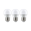 LED dr�be lyskilde G45 s�t med 3 E27 5,5W 470lm 2700K CRI >80 