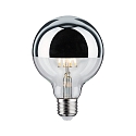 Top spejl lyskilde globeformet DECO GLOBE G95 LED SILVER DIM G95 klar E27 6,5W 600lm 2700K CRI >80 d�mpbar