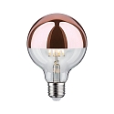 Top spejl lyskilde globeformet DECO GLOBE G95 LED COPPER ON-OFF omskiftelig G95 klar E27 6,5W 600lm 2700K CRI >80 