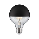 Top spejl lyskilde globeformet DECO GLOBE G95 LED BLACK MATT DIM G95 klar E27 6,5W 600lm 2700K CRI >80 d�mpbar