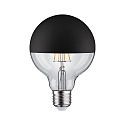 Paulmann Top spejl lyskilde globeformet DECO GLOBE G95 LED BLACK MATT DIM G95 klar E27 6,5W 600lm 2700K CRI >80 d�mpbar