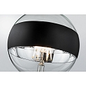 Paulmann Filament Globe lyskilde DECO GLOBE LED MIRROR-RING BLACK MATT G125 klar E27 6,5W 640lm 2700K CRI >80 d�mpbar