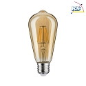 Paulmann LED Filament Edison Lamp ST64, 230V, E27, 6.5W 2500K 680lm, gold glass clear