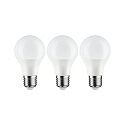 Paulmann LED lyskilde p�re form STANDARD OPAL A60 s�t med 3, omskiftelig E27 8W 806lm 2700K CRI >80 