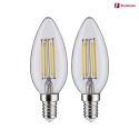 Paulmann filament lamp candle set of 2 E14 4,8W 470lm 4000K 360 CRI >80 