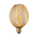 LED gl�delyskilde METALLIC GLOW GLOBE HELIX omskiftelig E27 3,5W 130lm 1800K CRI >80 