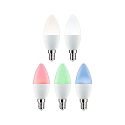 Paulmann WIFI LED Smart lyskilde RGBW s�t med 3, ZigBee styrbar E14 5W 470lm 2200-6500K CRI 80-89 d�mpbar