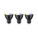 WIFI LED Smart lyskilde RGBW s�t med 3, ZigBee styrbar GU10 4,8W 350lm 2200-6500K 38� CRI 80-89 d�mpbar