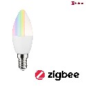Paulmann LED lyskilde kertefrmet C38 RGBW, ZigBee styrbar E14 6,3W 470lm 2700K CRI >80 dmpbar