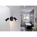 Paulmann spot CAROLINA 1 flame GU10 IP44, anthracite, chrome dimmable