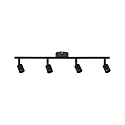 Spot CAROLINA 4-flammer GU10, sort mat d�mpbar