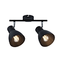 Paulmann Spot DAVY 2-flammer E27, chrom, sort mat d�mpbar