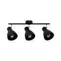 Paulmann Spot DAVY 3-flammer E27, chrom, sort mat d�mpbar