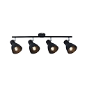 Paulmann Spot DAVY 4-flammer E27, chrom, sort mat d�mpbar
