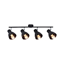 Paulmann Spot DAVY 4-flammer E27, chrom, sort mat d�mpbar