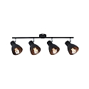 Paulmann Spot DAVY 4-flammer E27, chrom, sort mat d�mpbar