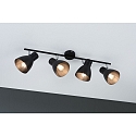 Paulmann Spot DAVY 4-flammer E27, chrom, sort mat d�mpbar
