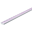 Paulmann Tilbeh�r Indbygningsprofil med diffuser, 200cm, aluminum anodiseret / satineret