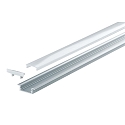 Paulmann Tilbeh�r Indbygningsprofil med diffuser, 100cm, aluminum anodiseret / satineret