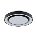 V�g- og Loftlampe RAINBOW DYNAMIC stor, tunable white, RGB IP20, sort, hvid d�mpbar