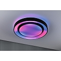 V�g- og Loftlampe RAINBOW DYNAMIC stor, tunable white, RGB IP20, sort, hvid d�mpbar