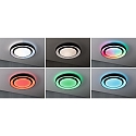 V�g- og Loftlampe RAINBOW DYNAMIC stor, tunable white, RGB IP20, sort, hvid d�mpbar
