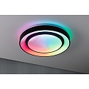 V�g- og Loftlampe RAINBOW DYNAMIC stor, tunable white, RGB IP20, sort, hvid d�mpbar