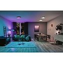 V�g- og Loftlampe RAINBOW DYNAMIC stor, tunable white, RGB IP20, sort, hvid d�mpbar