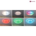 Paulmann wall and ceiling luminaire RAINBOW DYNAMIC large, tunable white, RGB IP20, chrome, white dimmable