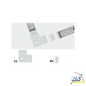 Paulmann Accessories for MAX LED STRIPE Corner connector 90, set of 4, white, incl. 8 plug connectors