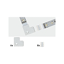 Paulmann Tilbeh�r til MAX LED STRIPE Hj�rne tilslutning 90�, s�t af 4, hvid, inkl. 8 Stikforbindelse