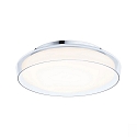 V�g- og Loftlampe LUENA IP44, chrom, mat 