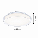 Paulmann V�g- og Loftlampe LUENA IP44, chrom, mat 
