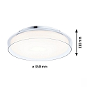 Paulmann V�g- og Loftlampe LUENA IP44, chrom, mat 