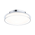 V�g- og Loftlampe LUENA IP44, chrom, mat 