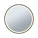 Spejl med belysning MIRRA LED � 59CM rund, CCT Switch, med touch-d�mper, med varmefunktion IP44, mat, sort d�mpbar