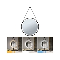 Paulmann Spejl med belysning MIRRA � 60CM rund, CCT Switch, med touch-d�mper, med tape, med varmefunktion IP44, sort mat d�mpbar