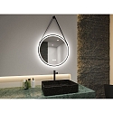 Paulmann Spejl med belysning MIRRA � 60CM rund, CCT Switch, med touch-d�mper, med tape, med varmefunktion IP44, sort mat d�mpbar